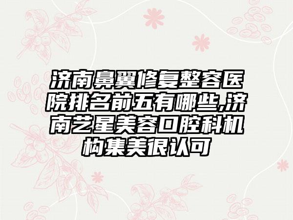 济南鼻翼修复整容医院排名前五有哪些,济南艺星美容口腔科机构集美很认可