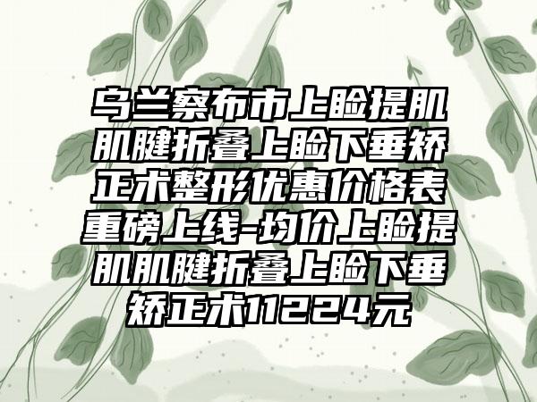 乌兰察布市上睑提肌肌腱折叠上睑下垂矫正术整形优惠价格表重磅上线-均价上睑提肌肌腱折叠上睑下垂矫正术11224元