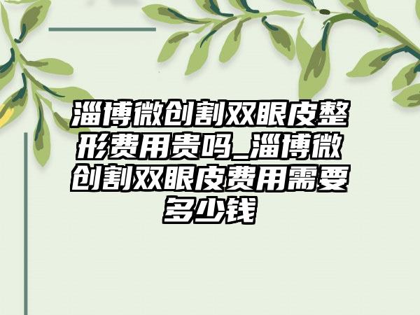 淄博微创割双眼皮整形费用贵吗_淄博微创割双眼皮费用需要多少钱