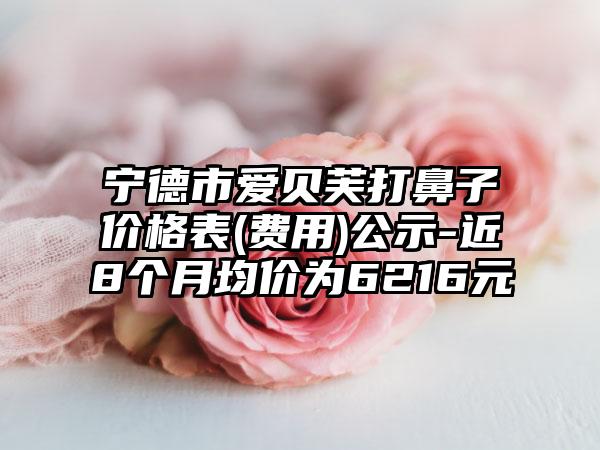 宁德市爱贝芙打鼻子价格表(费用)公示-近8个月均价为6216元
