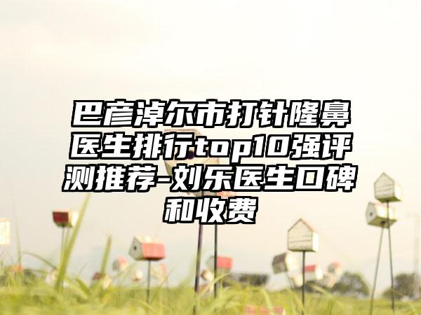 巴彦淖尔市打针隆鼻医生排行top10强评测推荐-刘乐医生口碑和收费
