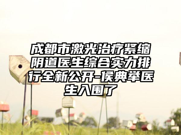 成都市激光治疗紧缩阴道医生综合实力排行全新公开-侯典举医生入围了