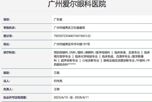 广州爱尔眼科医院