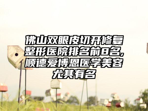 佛山双眼皮切开修复整形医院排名前8名,顺德爱博恩医学美容尤其有名