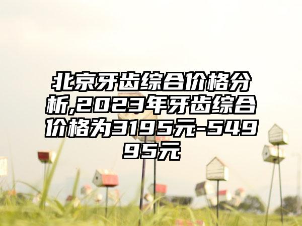 北京牙齿综合价格分析,2023年牙齿综合价格为3195元-54995元