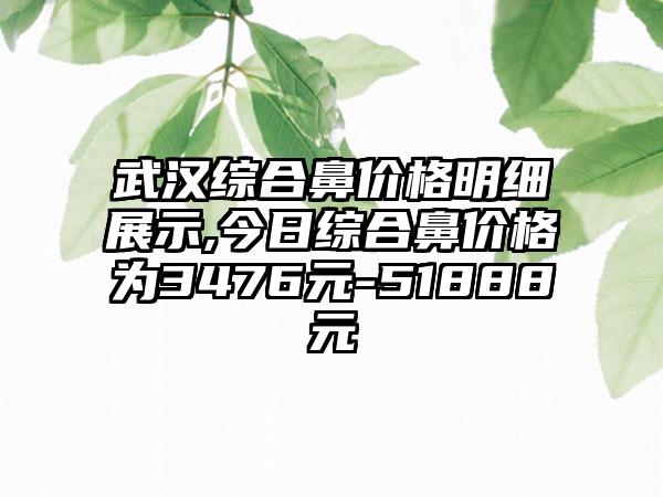 武汉综合鼻价格明细展示,今日综合鼻价格为3476元-51888元