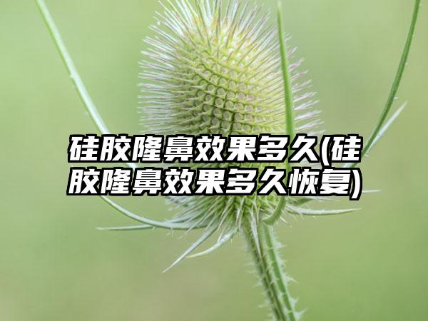 硅胶隆鼻成果多久(硅胶隆鼻成果多久修复)