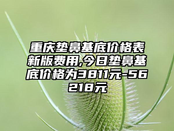 重庆垫鼻基底价格表新版费用,今日垫鼻基底价格为3811元-56218元