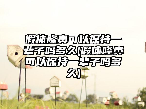 假体隆鼻可以保持一辈子吗多久(假体隆鼻可以保持一辈子吗多久)