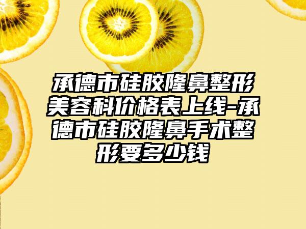 承德市硅胶七元美容科价格表上线-承德市硅胶隆鼻手术整形要多少钱