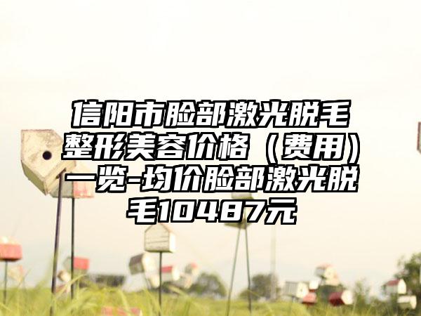 信阳市脸部激光脱毛整形美容价格（费用）一览-均价脸部激光脱毛10487元