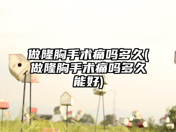 做隆胸手术痛吗多久(做隆胸手术痛吗多久能好)