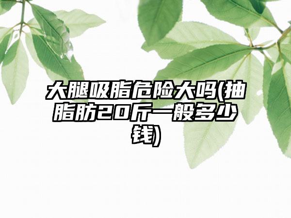 大腿吸脂危险大吗(抽脂肪20斤一般多少钱)