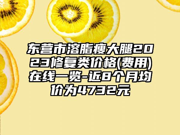 东营市溶脂瘦大腿2023修复类价格(费用)在线一览-近8个月均价为4732元