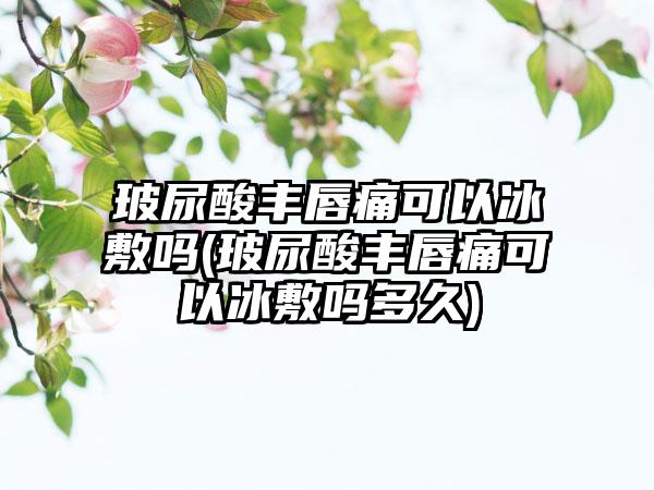 玻尿酸丰唇痛可以冰敷吗(玻尿酸丰唇痛可以冰敷吗多久)