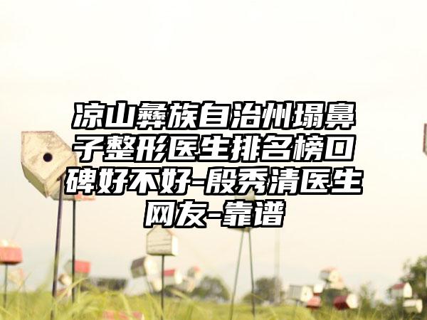 凉山彝族自治州塌鼻子整形医生排名榜口碑好不好-殷秀清医生网友-靠谱