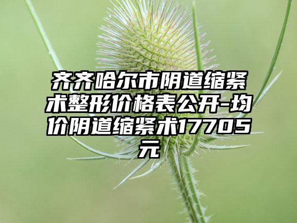 齐齐哈尔市阴道缩紧术整形价格表公开-均价阴道缩紧术17705元