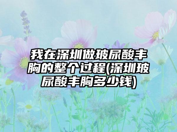 我在深圳做玻尿酸丰胸的整个过程(深圳玻尿酸丰胸多少钱)