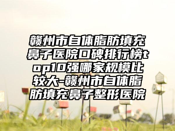 赣州市自体脂肪填充鼻子医院口碑排行榜top10强哪家规模比较大-赣州市自体脂肪填充鼻子整形医院