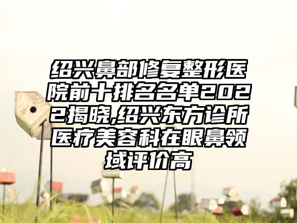 绍兴鼻部修复整形医院前十排名名单2022揭晓,绍兴东方诊所医疗美容科在眼鼻领域评价高