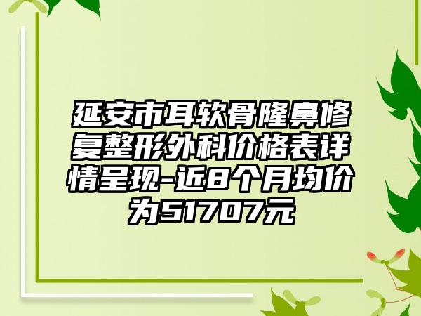 延安市耳软骨隆鼻修复整形外科价格表详情呈现-近8个月均价为51707元