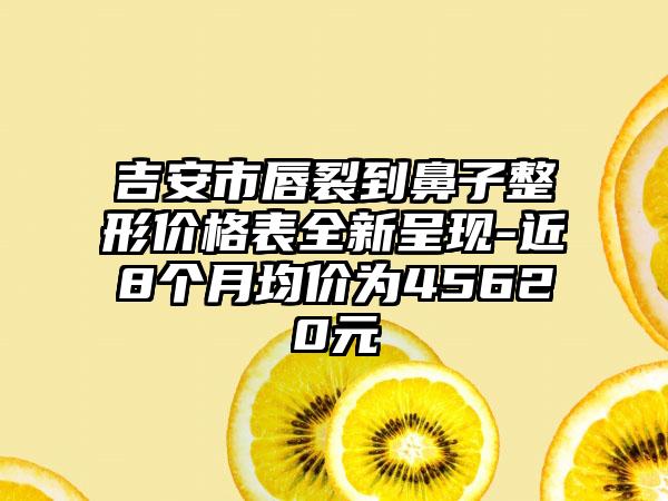 吉安市唇裂到鼻子整形价格表全新呈现-近8个月均价为45620元