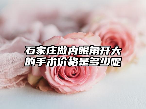 石家庄做内眼角开大的手术价格是多少呢