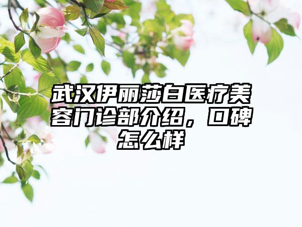 武汉伊丽莎白医疗美容门诊部介绍，口碑怎么样