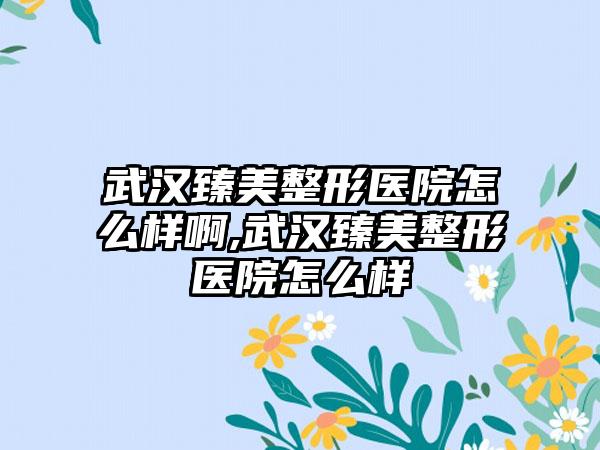 武汉臻美整形医院怎么样啊,武汉臻美整形医院怎么样