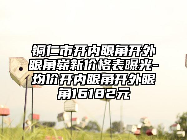 铜仁市开内眼角开外眼角崭新价格表曝光-均价开内眼角开外眼角16182元