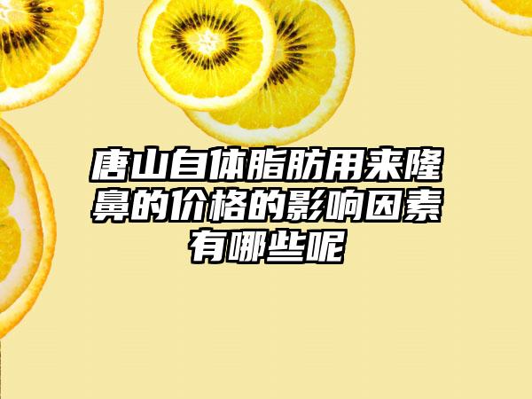 唐山自体脂肪用来隆鼻的价格的影响因素有哪些呢