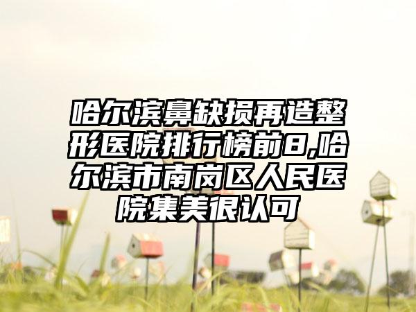 哈尔滨鼻缺损再造整形医院排行榜前8,哈尔滨市南岗区人民医院集美很认可