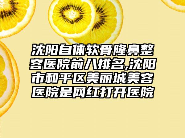 沈阳自体软骨隆鼻整容医院前八排名,沈阳市和平区美丽城美容医院是网红打开医院