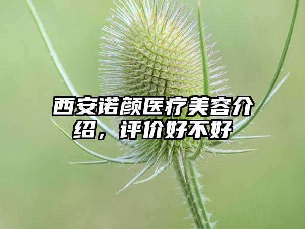 西安诺颜医疗美容介绍，评价好不好