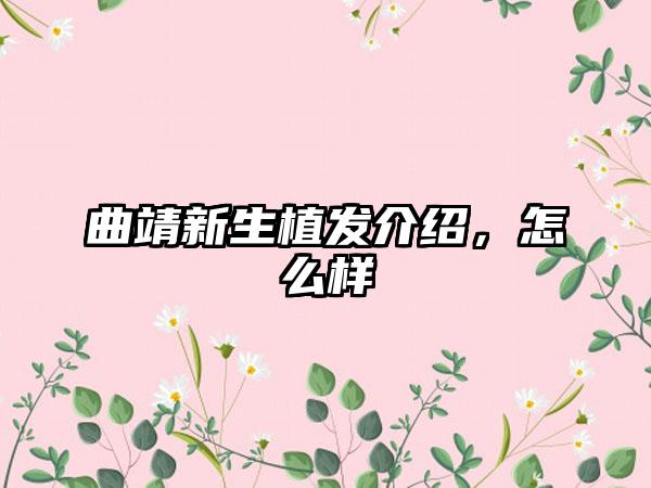 曲靖新生植发介绍，怎么样