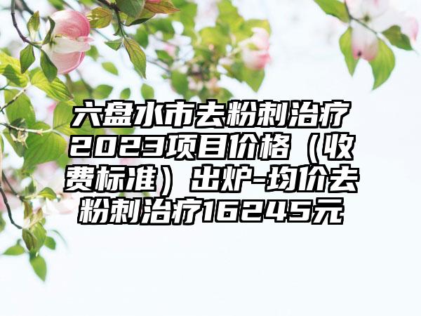六盘水市去粉刺治疗2023项目价格（收费标准）出炉-均价去粉刺治疗16245元