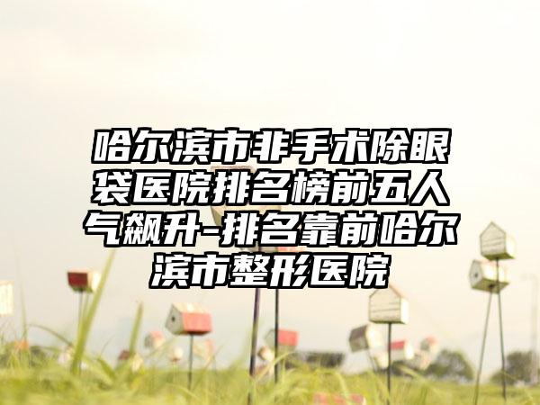 哈尔滨市非手术除眼袋医院排名榜前五人气飙升-排名靠前哈尔滨市整形医院