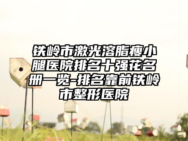 铁岭市激光溶脂瘦小腿医院排名十强花名册一览-排名靠前铁岭市整形医院