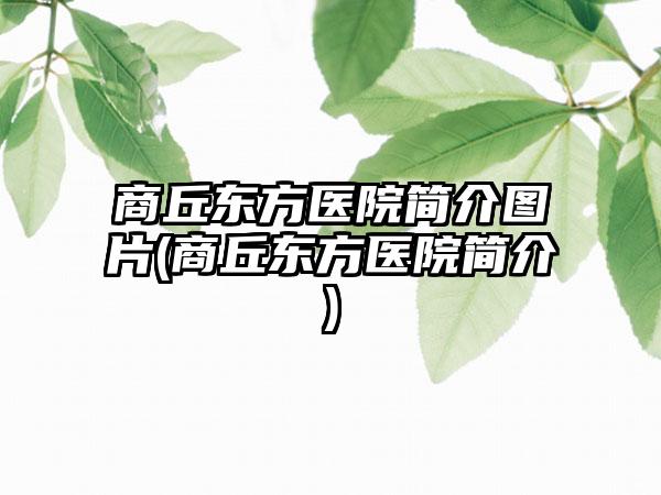 商丘东方医院简介图片(商丘东方医院简介)