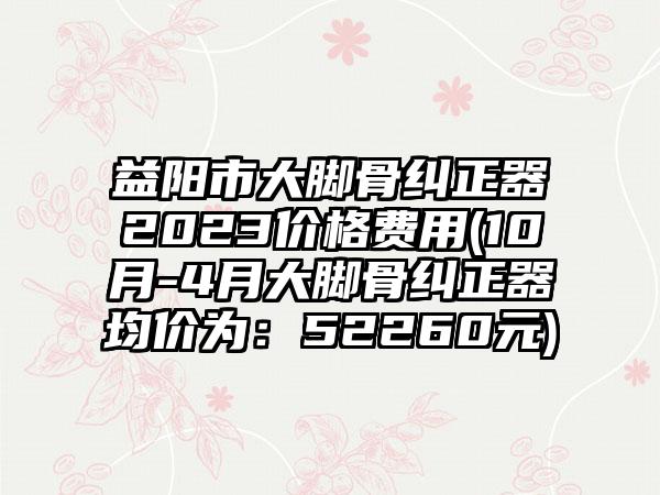 益阳市大脚骨纠正器2023价格费用(10月-4月大脚骨纠正器均价为：52260元)