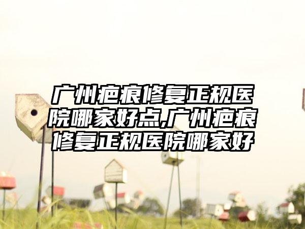 广州疤痕修复正规医院哪家好点,广州疤痕修复正规医院哪家好