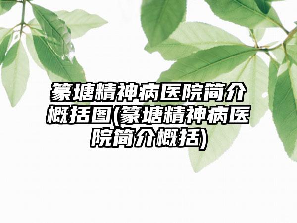 篆塘精神病医院简介概括图(篆塘精神病医院简介概括)