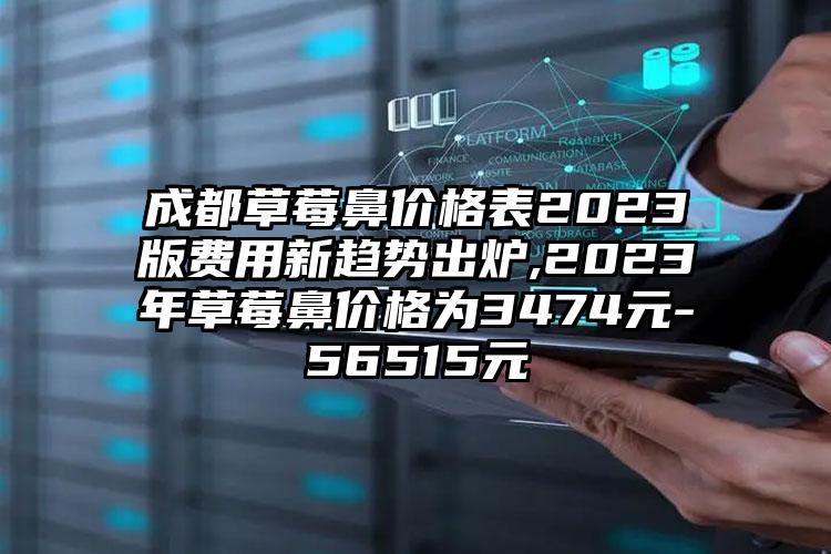 成都草莓鼻价格表2023版费用新趋势出炉,2023年草莓鼻价格为3474元-56515元